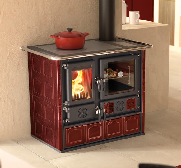 Woodburning cookers, Rosa 5.0 - Maiolica